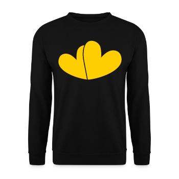 Two Yellow Hearts - Unisex Sweatshirt - black - Front - Alina (178cm) & Michal (187cm)