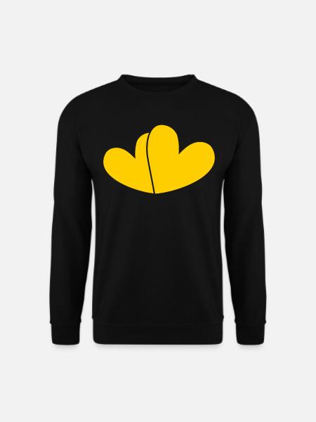 Two Yellow Hearts - Unisex Sweatshirt - black