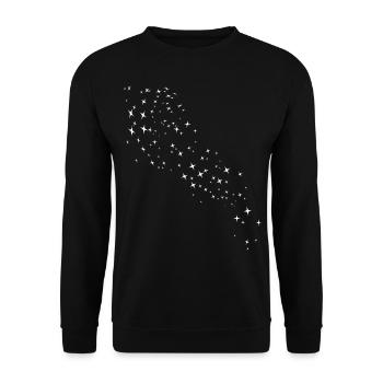 White Stardust - Unisex Sweatshirt - black - Front - Alina (178cm) & Michal (187cm)