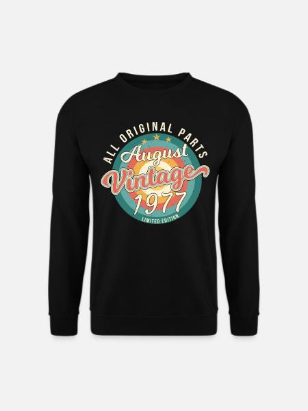 August 1977 Geschenkidee - Unisex Pullover - Schwarz