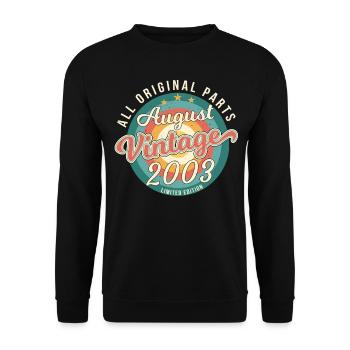 Vintage August 2003 - Unisex Sweatshirt - black - Front - Alina (178cm) & Michal (187cm)