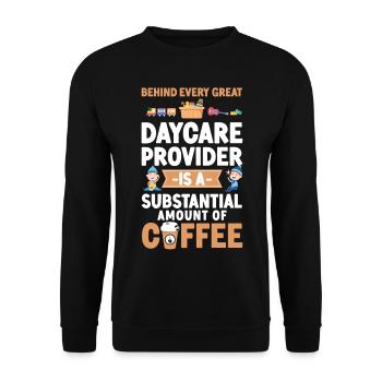 Childcare Daycare Provider Teacher - Unisex Sweatshirt - black - Front - Alina (178cm) & Michal (187cm)