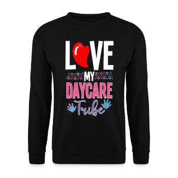 Childcare Daycare Provider Teacher - Unisex Sweatshirt - black - Front - Alina (178cm) & Michal (187cm)