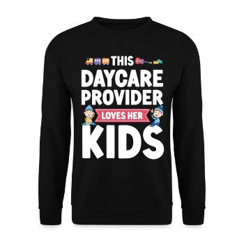 Fournisseur de services de garde d’enfants Enseignant - Sweat-shirt Unisexe - noir - Devant - Alina (178cm) & Michal (187cm)