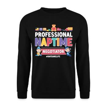 Fournisseur de services de garde d’enfants Enseignant - Sweat-shirt Unisexe - noir - Devant - Alina (178cm) & Michal (187cm)