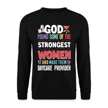 Childcare Daycare Provider Teacher - Unisex Pullover - Schwarz - Vorne - Alina (178cm) & Michal (187cm)