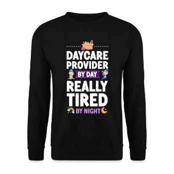 Childcare Daycare Provider Teacher - Unisex Sweatshirt - black - Front - Alina (178cm) & Michal (187cm)