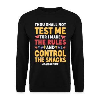 Fournisseur de services de garde d’enfants Enseignant - Sweat-shirt Unisexe - noir - Devant - Alina (178cm) & Michal (187cm)