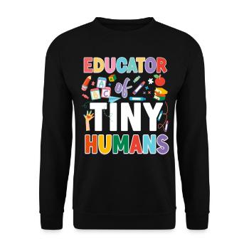 Fournisseur de services de garde d’enfants Enseignant - Sweat-shirt Unisexe - noir - Devant - Alina (178cm) & Michal (187cm)