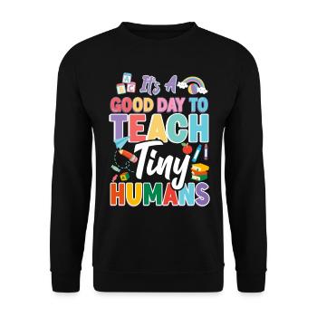 Fournisseur de services de garde d’enfants Enseignant - Sweat-shirt Unisexe - noir - Devant - Alina (178cm) & Michal (187cm)