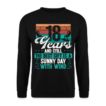 18 Year Old Kitesurfer Kiteboarding 18 Birthday - Unisex Sweatshirt - black - Front - Alina (178cm) & Michal (187cm)
