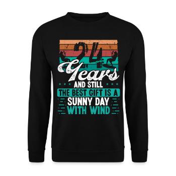 24 Year Old Kitesurfer Kiteboarding 24 Birthday - Unisex Pullover - Schwarz - Vorne - Alina (178cm) & Michal (187cm)
