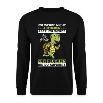 Turtles Hiking Outdoor Trekking Hiking - Unisex Sweatshirt - black - Front - Alina (178cm) & Michal (187cm)