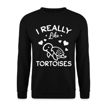 Amoureux des tortues Tortue douce que j’aime - Sweat-shirt Unisexe - noir - Devant - Alina (178cm) & Michal (187cm)