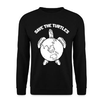 Tortues de mer Environnement Les tortues sauvent le - Sweat-shirt Unisexe - noir - Devant - Alina (178cm) & Michal (187cm)