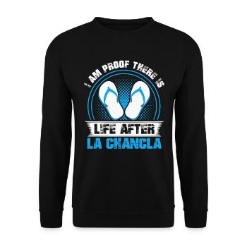 Life after La Chancla, Spanish, Mexican, - Unisex Sweatshirt - black - Front - Alina (178cm) & Michal (187cm)