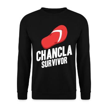 Chancla Survivor Spanish Mexican La - Unisex Sweatshirt - black - Front - Alina (178cm) & Michal (187cm)