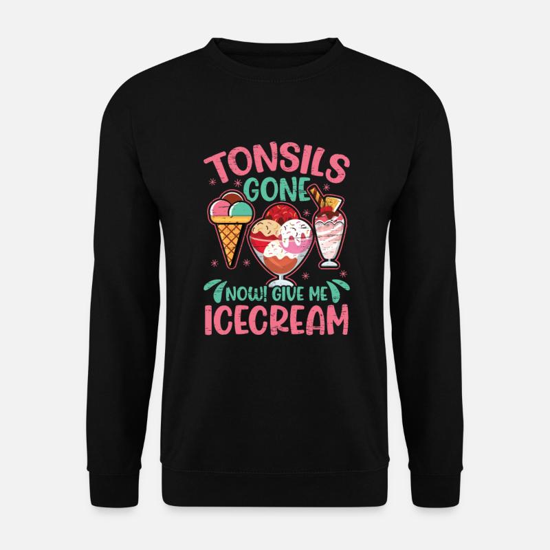 Icecream Tonsil Survivor Tonsillectomy - Unisex Sweatshirt - black