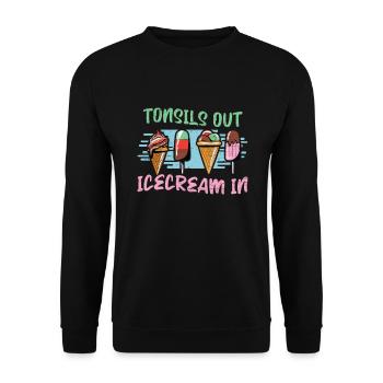Tonsill Out Icecream Survivor Tonsillectomy - Sweat-shirt Unisexe - noir - Devant - Alina (178cm) & Michal (187cm)