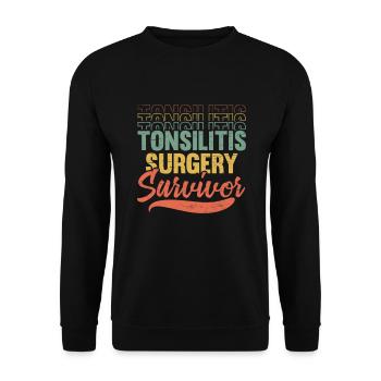 Amygdalite survivante Amygdalectomie - Sweat-shirt Unisexe - noir - Devant - Alina (178cm) & Michal (187cm)