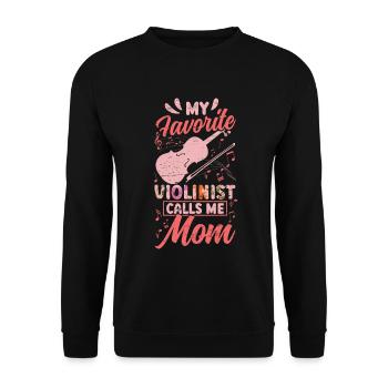 Mein Lieblingsgeiger Nennt Mich Mama-musiker-musik - Unisex Pullover - Schwarz - Vorne - Alina (178cm) & Michal (187cm)