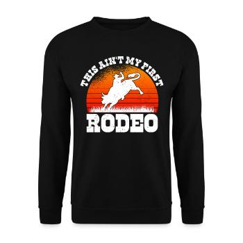 Rodéo Western Cowboy Wild West Retro Horse - Sweat-shirt Unisexe - noir - Devant - Alina (178cm) & Michal (187cm)