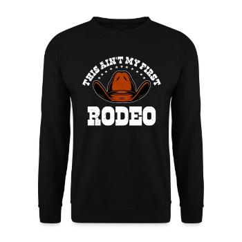 Rodéo Western Cowboy Wild West Retro Horse - Sweat-shirt Unisexe - noir - Devant - Alina (178cm) & Michal (187cm)