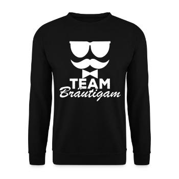 Heiraten JGA Bier Trinken Saufen Bräutigam - Unisex Pullover - Schwarz - Vorne - Alina (178cm) & Michal (187cm)