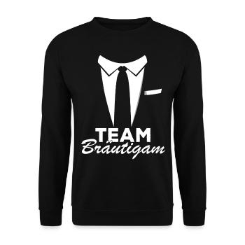 Heiraten JGA Bier Trinken Saufen Bräutigam - Unisex Pullover - Schwarz - Vorne - Alina (178cm) & Michal (187cm)