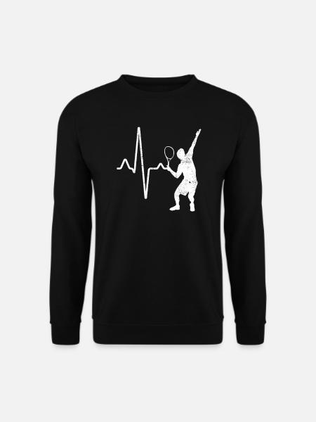 Tennis Herzschlag - Unisex Pullover - Schwarz