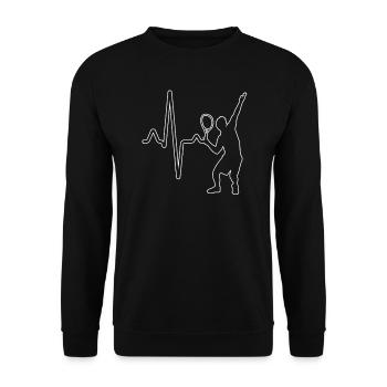 Tennis Heartbeat - Sweat-shirt Unisexe - noir - Devant - Alina (178cm) & Michal (187cm)