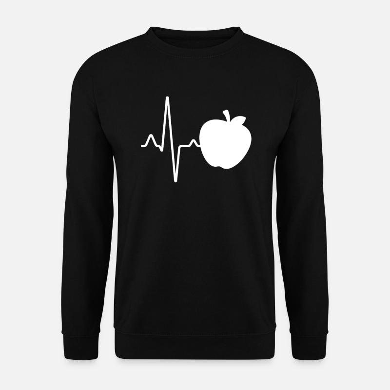 Apple Heartbeat - Unisex Sweatshirt - black