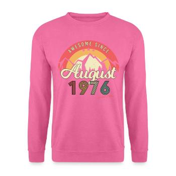 Né en 1976 en août - Sweat-shirt Unisexe - rose - Devant