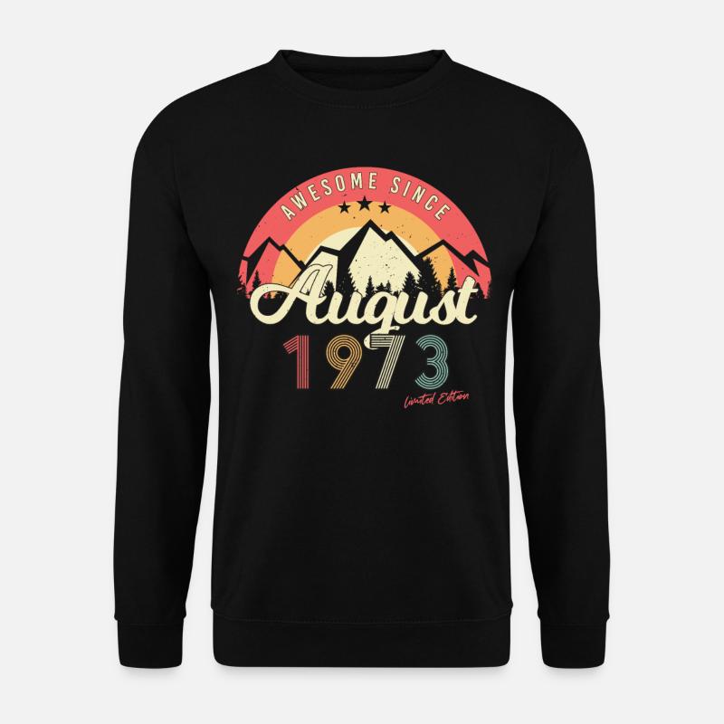 1973 August Retro - Unisex Sweatshirt - black