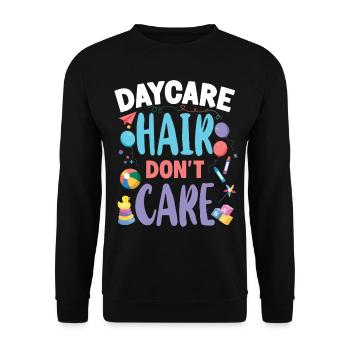 Childcare Daycare Provider Teacher - Unisex Sweatshirt - black - Front - Alina (178cm) & Michal (187cm)