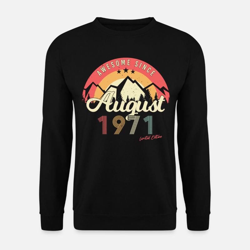 1971 August Retro - Unisex Sweatshirt - black