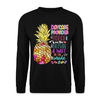 Childcare Daycare Provider Teacher - Unisex Sweatshirt - black - Front - Alina (178cm) & Michal (187cm)
