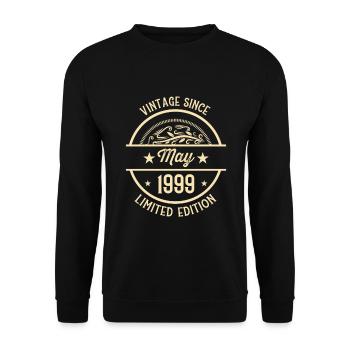 Anniversaire Vintage depuis mai 1999 - Sweat-shirt Unisexe - noir - Devant - Alina (178cm) & Michal (187cm)