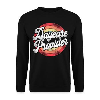 Childcare Daycare Provider Teacher - Unisex Sweatshirt - black - Front - Alina (178cm) & Michal (187cm)