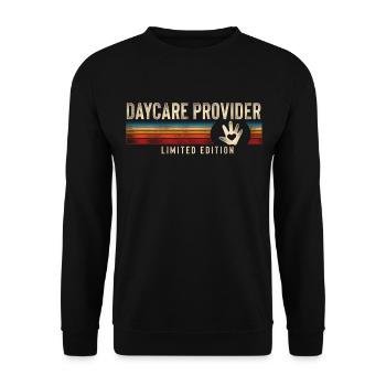 Childcare Daycare Provider Teacher - Unisex Sweatshirt - black - Front - Alina (178cm) & Michal (187cm)