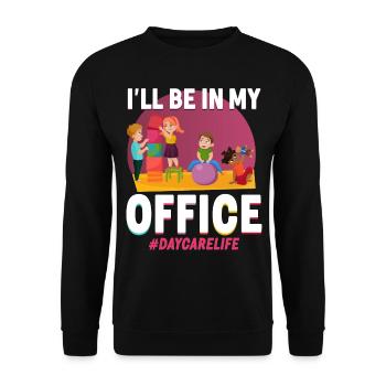 Childcare Daycare Provider Teacher - Unisex Sweatshirt - black - Front - Alina (178cm) & Michal (187cm)
