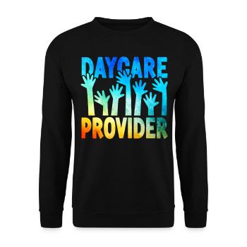 Childcare Daycare Provider Teacher - Unisex Sweatshirt - black - Front - Alina (178cm) & Michal (187cm)