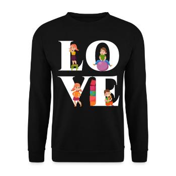 Fournisseur de services de garde d’enfants Enseignant - Sweat-shirt Unisexe - noir - Devant - Alina (178cm) & Michal (187cm)