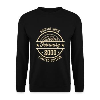 Anniversaire Vintage depuis février 2000 - Sweat-shirt Unisexe - noir - Devant - Alina (178cm) & Michal (187cm)
