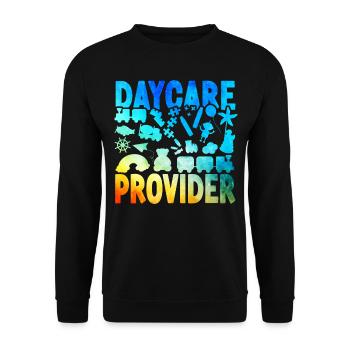 Childcare Daycare Provider Teacher - Unisex Sweatshirt - black - Front - Alina (178cm) & Michal (187cm)