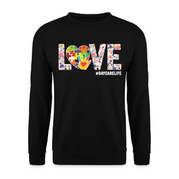 Childcare Daycare Provider Teacher - Unisex Sweatshirt - black - Front - Alina (178cm) & Michal (187cm)