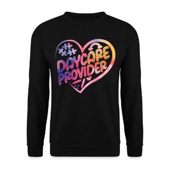 Childcare Daycare Provider Teacher - Unisex Sweatshirt - black - Front - Alina (178cm) & Michal (187cm)