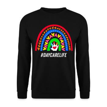 Childcare Daycare Provider Teacher - Unisex Sweatshirt - black - Front - Alina (178cm) & Michal (187cm)