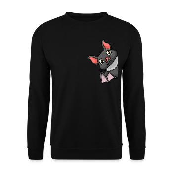 Chauve-souris Halloween Kawaii Drôle - Sweat-shirt Unisexe - noir - Devant - Alina (178cm) & Michal (187cm)
