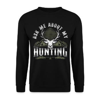 Cerf Chasse Cerf Chasseur Vintage - Sweat-shirt Unisexe - noir - Devant - Alina (178cm) & Michal (187cm)
